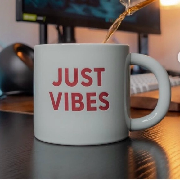 Room Essentials “JUST VIBES” Stoneware Coffee Tea /Mug - Picture 5 of 5
